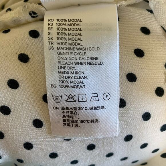 DIVIDED Black & White Polka Dot Blouse - Picture 8 of 9